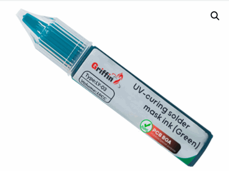 Sem Imagem - SOLDER MASK VERDE, TINTA UV GRIFFIN LY-03 - 10CC (NO CONDUTIVA) MICRO JUMPER